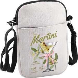 Stylish Waterproof Canvas Martini Crossbody Bag - Adjustable & Practical